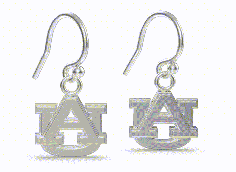 Auburn University Dangle Earrings - Silver