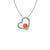 Basketball Heart Pendant Necklace - Silver