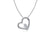 Baylor Bears Silver Heart Pendant Necklace