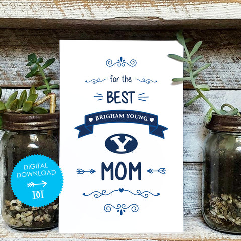 Brigham Young Cougars Mom Card - Digital Download