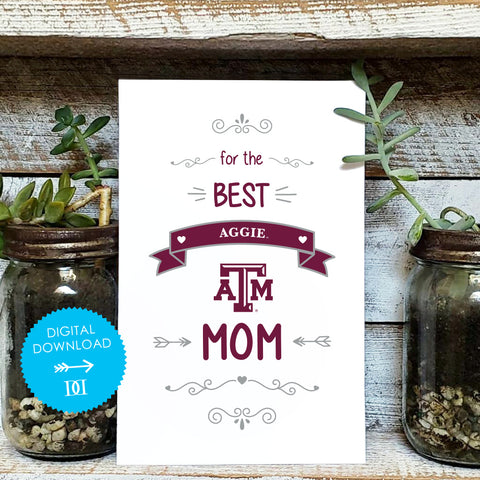Texas A&M Aggies Mom Card - Digital Download