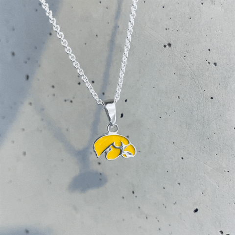 University of Iowa Pendant Necklace - Enamel