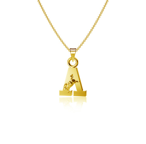 US Military Academy Black Knights Pendant Necklace - Gold Plated
