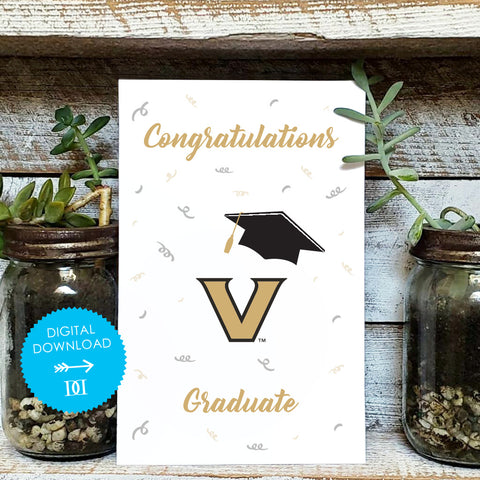 Vanderbilt Commodores Grad Card - Digital Download