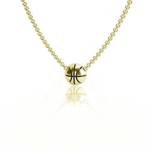 Basketball Pendant Necklace - Gold Plated