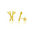 Crew Rowing Stud Earrings - Gold