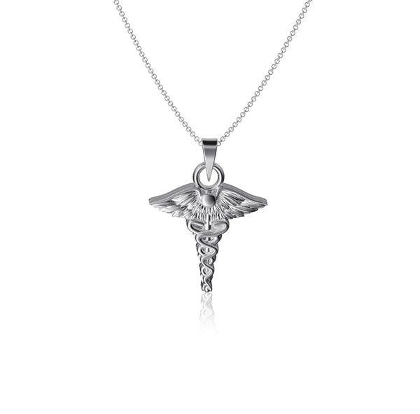 Medical Caduceus Pendant Necklace
