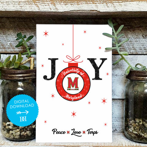 University of Maryland Joy Christmas Card - Digital Download