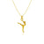 Gymnastics Pendant Necklace - Gold