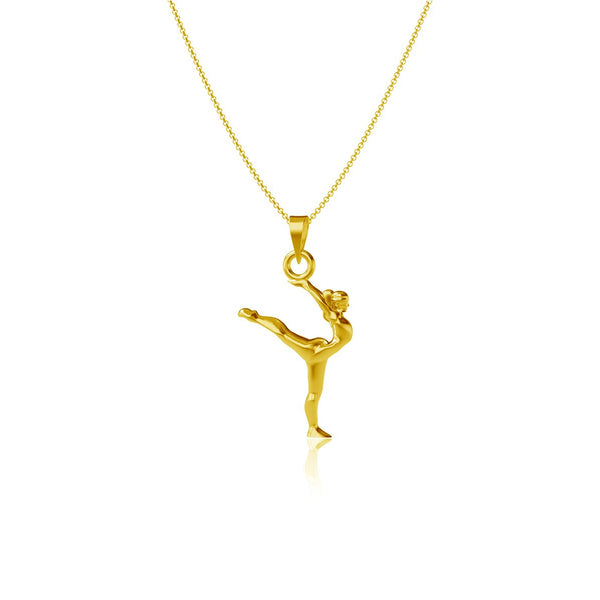 Gymnastics Pendant Necklace - Gold