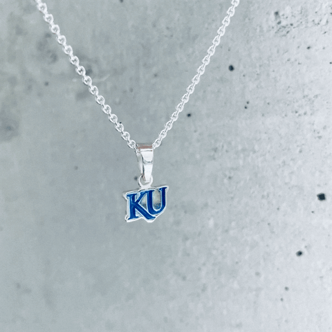 University of Kansas Pendant Necklace - Enamel