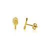 Tennis Racket Stud Earrings - Gold
