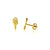 Tennis Racket Stud Earrings - Gold