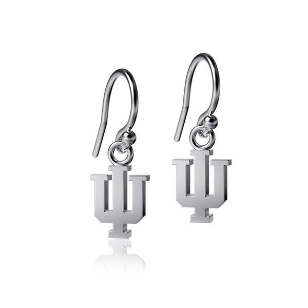 Indiana University Dangle Earrings - Silver