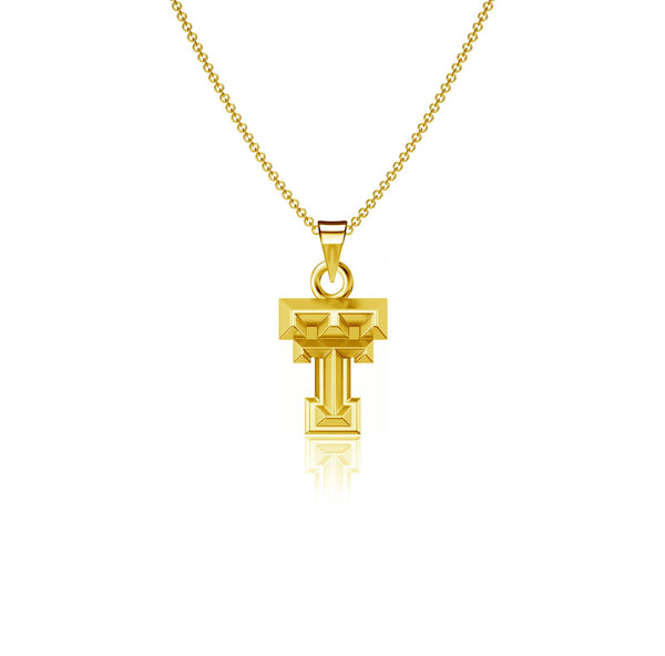 Texas Tech University Pendant Necklace - Gold