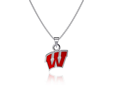 University of Wisconsin W Pendant Necklace - Enamel