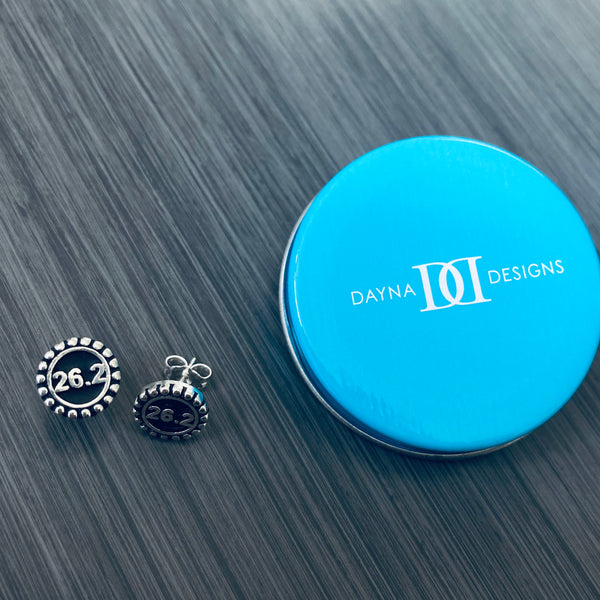 26.2 Marathon Stud Earrings - Silver