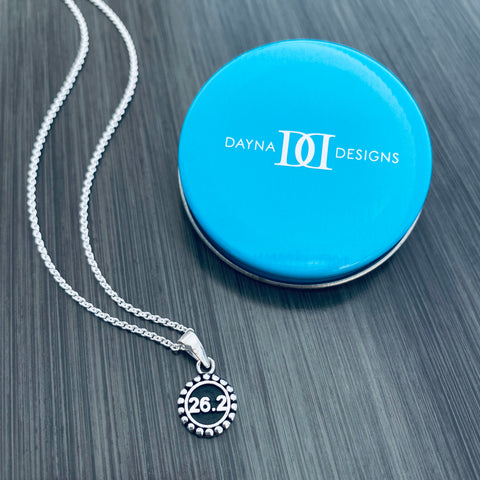 26.2 Marathon Silver Pendant Necklace