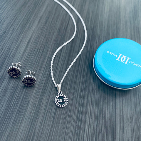26.2 Marathon Silver Pendant Necklace