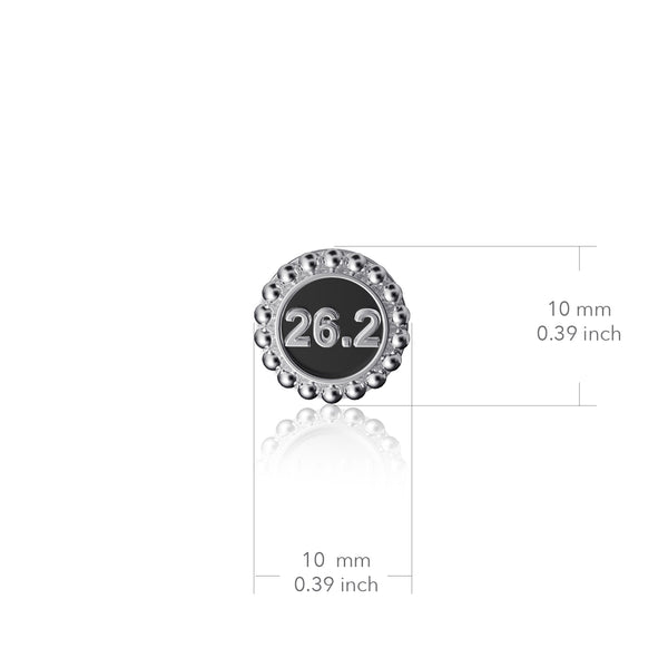 26.2 Marathon Stud Earrings - Silver