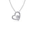 US Air Force Shield Heart Necklace - Silver