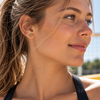 Basketball Stud Earrings - Gold