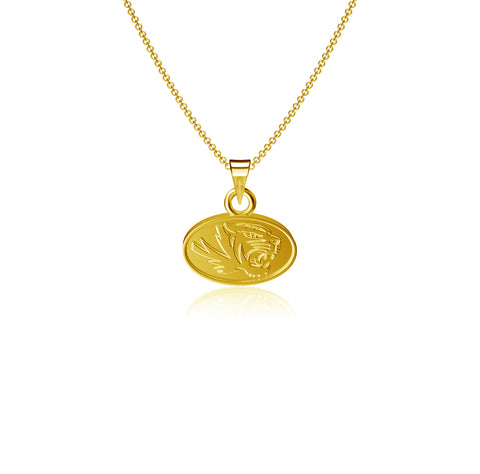 Missouri Tigers Pendant Necklace - Gold Plated