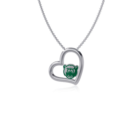 Baylor Bears Heart Pendant Necklace - Enamel
