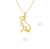 Labrador Silhouette Pendant Necklace - Gold Plated