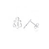 Anchor Stud Earrings - Silver
