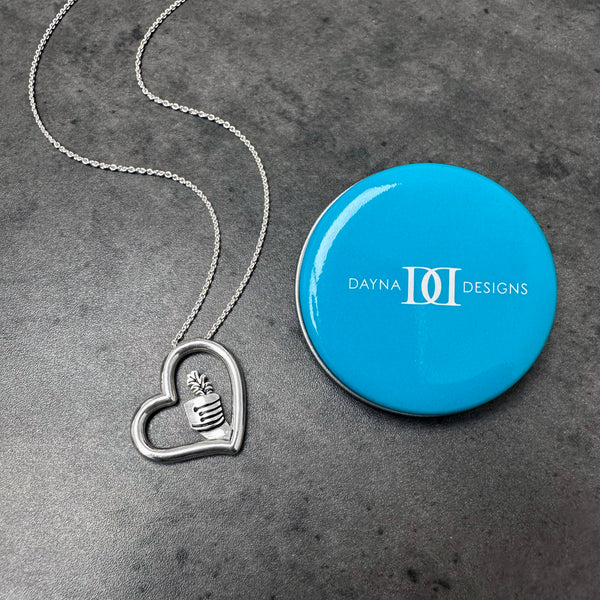 Marching Band Heart Necklace - Silver