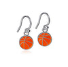 Basketball Dangle Earrings - Silver