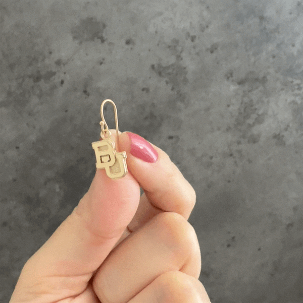 Baylor Bears Dangle Earrings - Gold