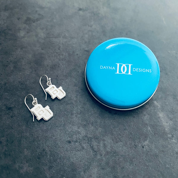 Baylor Bears Dangle Earrings - Silver