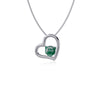 Baylor Bears Silver Heart Pendant Necklace