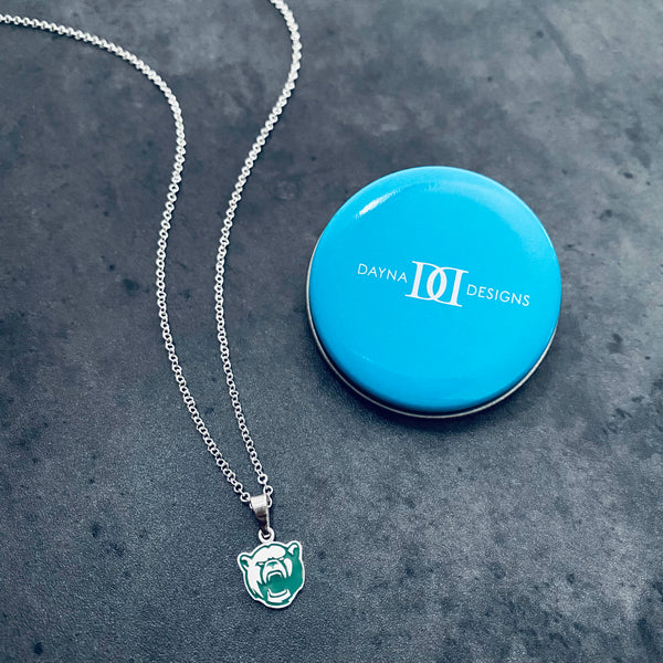 Baylor Bears Silver Pendant Necklace