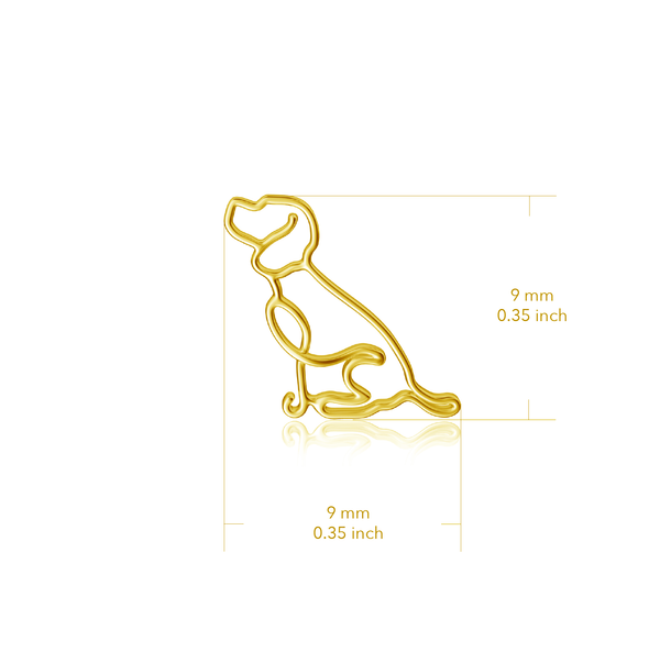 Beagle Stud Earrings - Gold