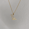 Beagle Pendant Necklace - Gold