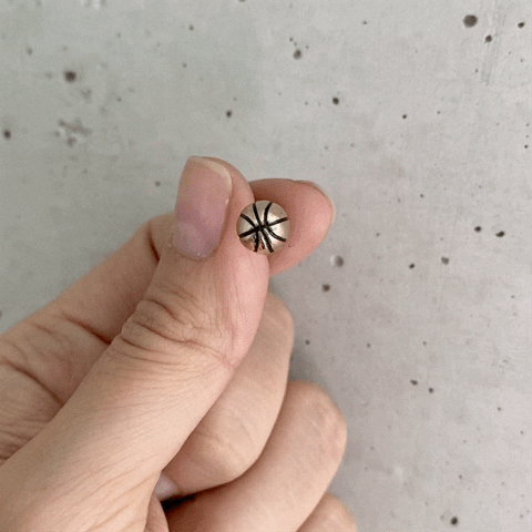 Basketball Stud Earrings - Gold