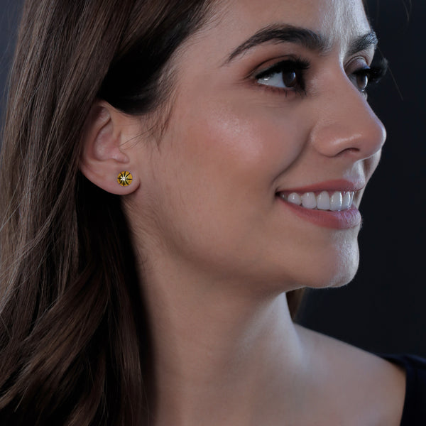 Basketball Stud Earrings - Gold