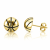 Basketball Stud Earrings - Gold