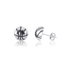 Basketball Stud Earrings - Silver