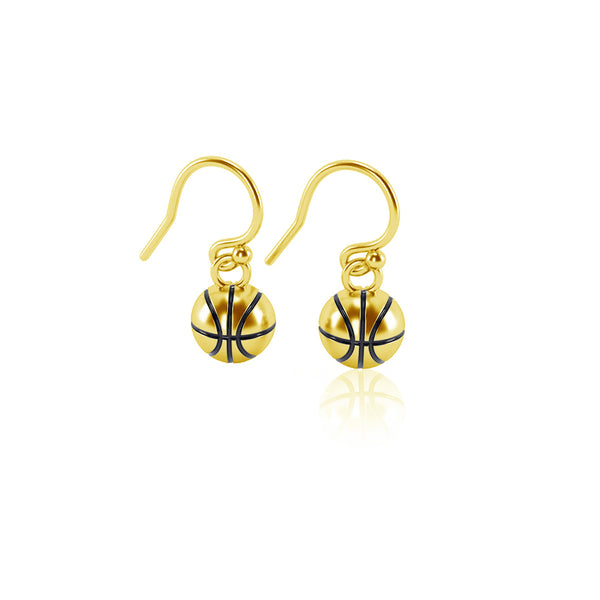 Basketball Dangle Earrings - Gold