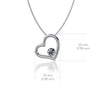 Basketball Heart Pendant Necklace - Silver