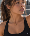 Basketball Pendant Necklace - Gold
