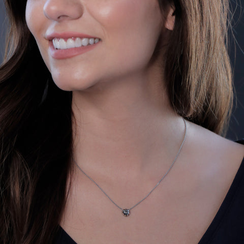 Basketball Pendant Necklace - Silver