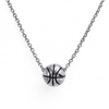 Basketball Pendant Necklace - Silver