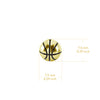 Basketball Stud Earrings - Gold
