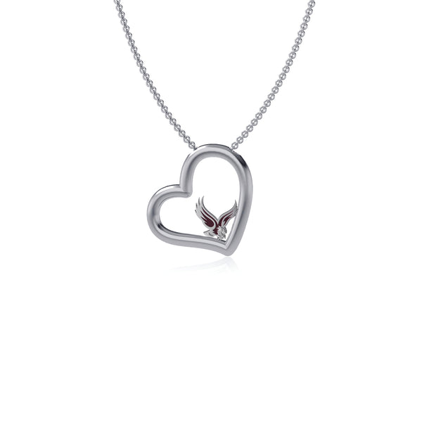 Boston College Eagles Heart Pendant Necklace - Enamel