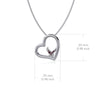 Boston College Eagles Heart Pendant Necklace - Enamel